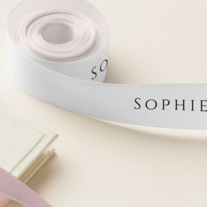 printed ribbon for wedding glass