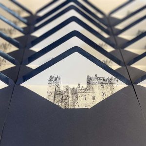 venue illustration envelope liner