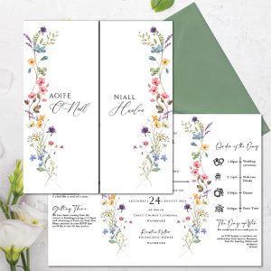 wildflower Gatefold Wedding Invitations