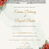 Autumn flowers wedding invitation