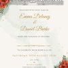 autumn flowers wedding invite