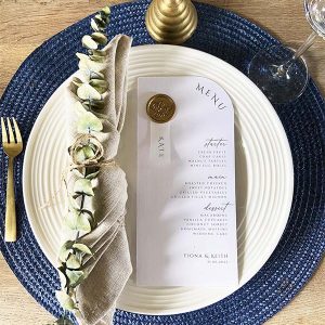 Curved-Wedding-Menus-with-vellum-placename-tag