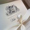 Manor collection - ivory invitation with venue sketch