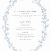 Blue Vintage Floral Wreath invitation