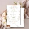 Pastel wreath invite order of the day rsvp wedding icons soft pink green