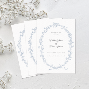 Vintage Blue Wreath booklet