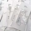 luxurious deckled edge wedding menu name tag