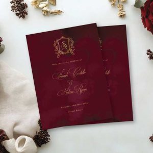 Burgundy-gold-wedding-massbook-cover