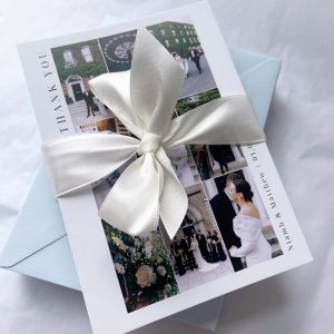 wedding thank you card photo collage