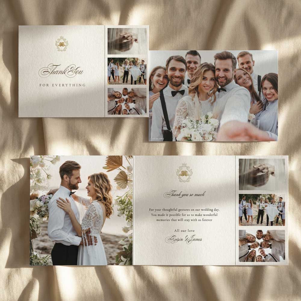 half-fold-wedding-thank-you-card-collage Half fold wedding thank you card collage