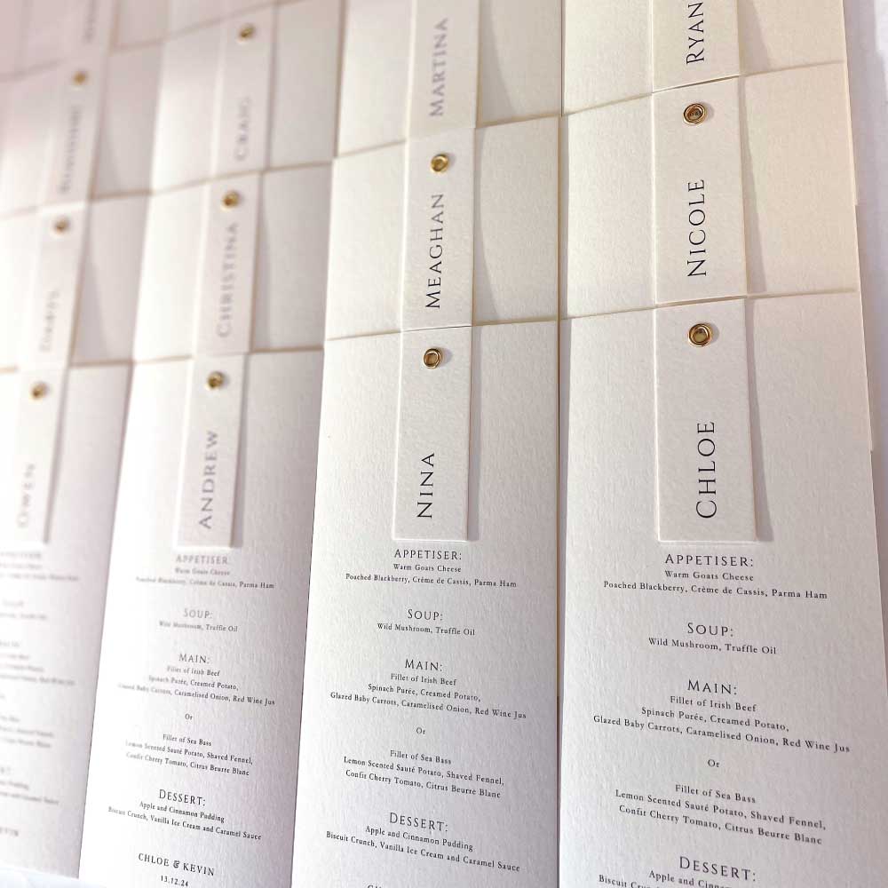 wedding-menu-with-brass-tag-