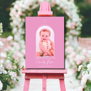 Girl baby arch welcome sign photo-100