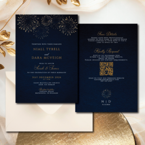 Fireworks wedding invitation